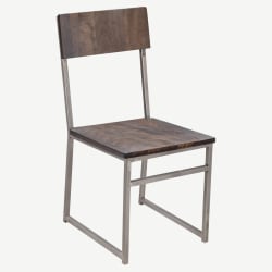Indy Metal Chair with Wood Back