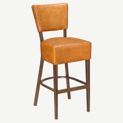 Lumme Padded Back Metal Bar Stool