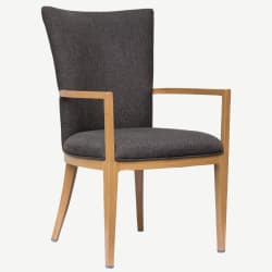 Sereno Wood Grain Upholstered Aluminum Chair