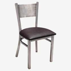 Clear Coat Checker Back Metal Chair