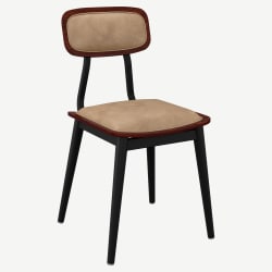 Basel Metal Chair with Padded Back