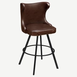 Darlo Premium Bucket Swivel Bar Stool with Circular Frame