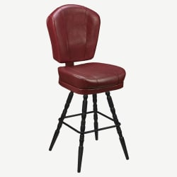 Lusso 3-Channel Premium Casino Bucket Bar Stool with Vintage Frame