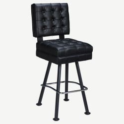Trionfo Tufted Premium Bucket Bar Stool with Arched-Oval Frame