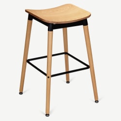 Slate Black Backless Bar Stool