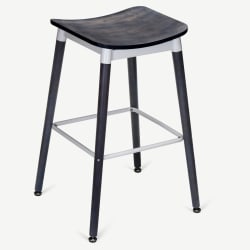 Slate White Backless Bar Stool