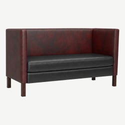 Cerqona Plain Back Privacy Booth with Wood Legs