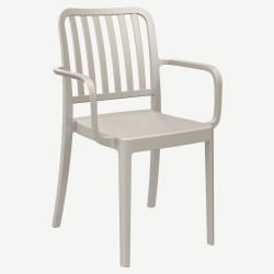 Miles Slat Back Outdoor Resin Armchair