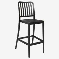 Miles Slat Back Outdoor Resin Bar Stool