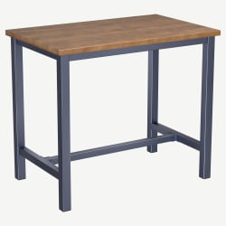 Ottis Bar Table Set in Dark Grey Finish