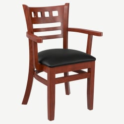 Premium US Made American Back Wood Chair with Arms 