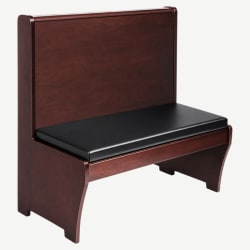 Wood Bench with Padded Seat