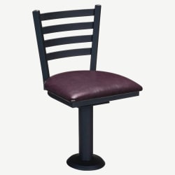 Ladder Back Bolt Down Swivel Metal Chair