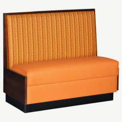 Wood Standard Booth with Padded Back