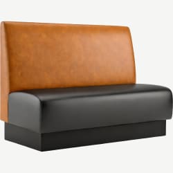Plain Back Custom Booth with Pullover Back and Jumbo Seat
