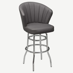 Premium Aria Swivel Bar Stool with Chrome Frame