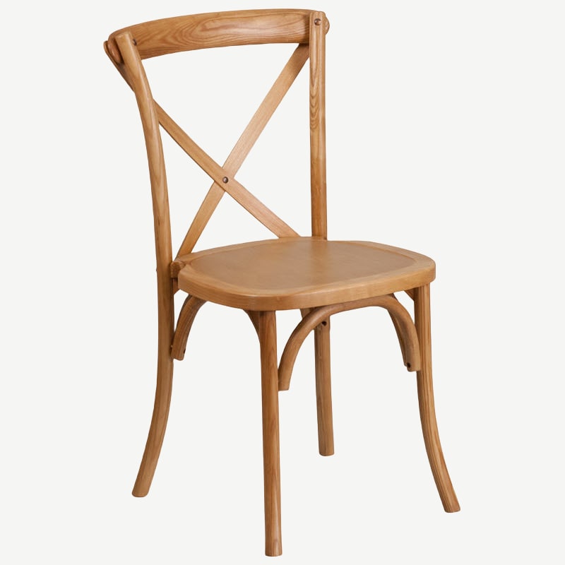 Stackable Wood X Back Chair