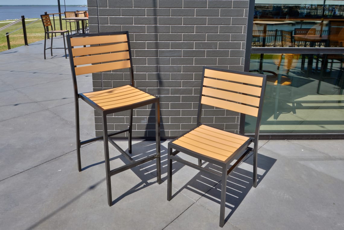 fully padded aluminum restaurant arm chair